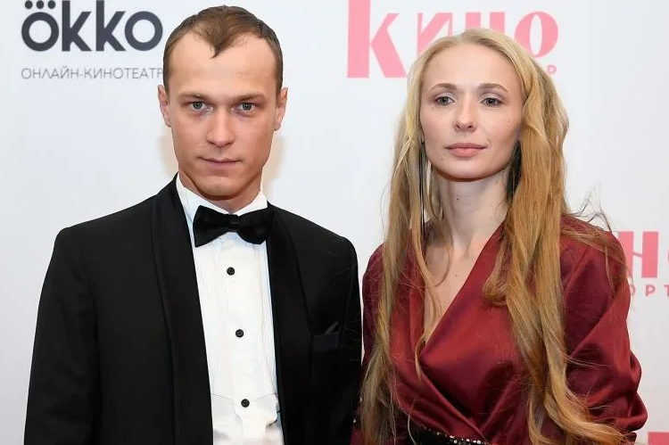 Актер Юрий Борисов с женой